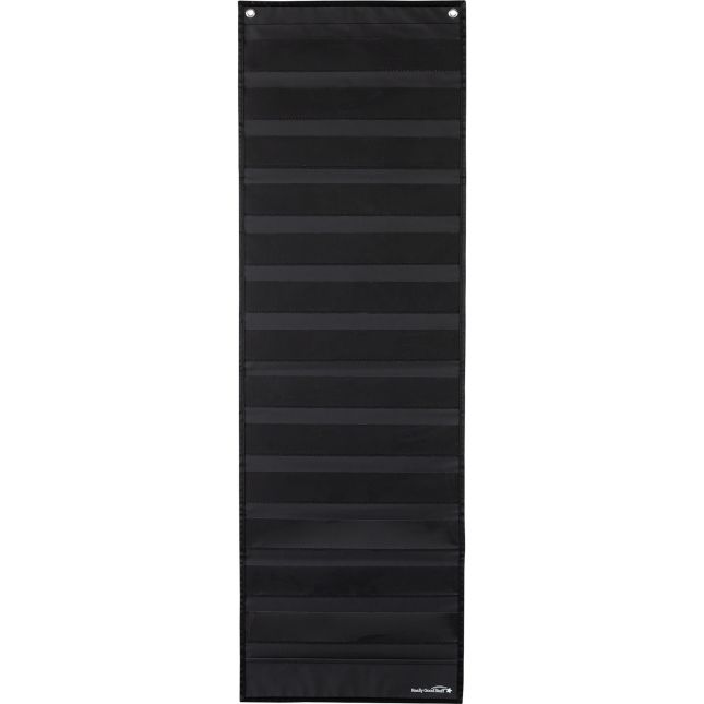 Long Rectangle Pocket Chart Black - 1 pocket