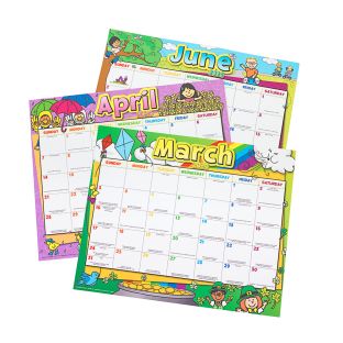Really Good Stuff® Monthly Calendar Pages and Stickers 2023-2024 Double Sided Primary Really Good Stuff® Monthly Calendar Pages and Stickers 2023-2024 Double Sided Primary