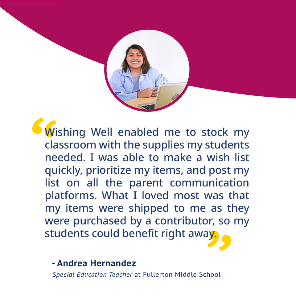 Andrea Hernandez, Special Education Teacher at Fullerton Middle School Andrea Hernandez, Special Education Teacher at Fullerton Middle School